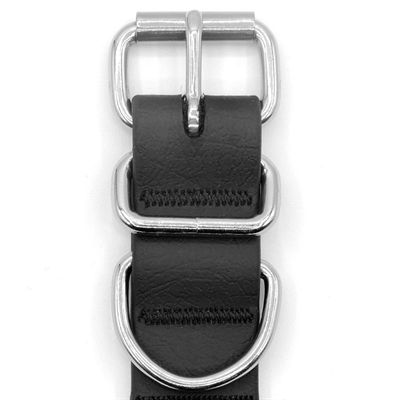 Morso Halsband Hond Waterproof Gerecycled Black Zwart - 33-41 x 1,5 cm