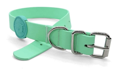 Morso Halsband Hond Waterproof Gerecycled Carribean Green Groen - 47-55 x 2,5 cm