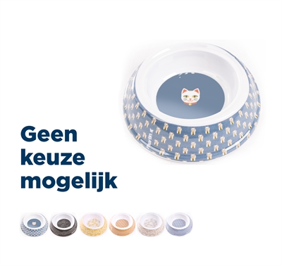 414008.jpg Martin Voerbak / Drinkbak Kat Melamine Japan Assorti - 150 ml