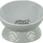 Trixie Verhoogde Voerbak / Waterbak Keramiek Grijs - 350 ml 17 cm