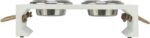 Trixie Be Nordic Set Voerbak / Waterbak Hout / Rvs Wit - 2 x 400 ml 38 x 18 x 10 cm