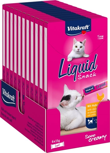 415194.jpg Vitakraft Cat Liquid Snack Kip & Taurine - 11 x 6 stuks