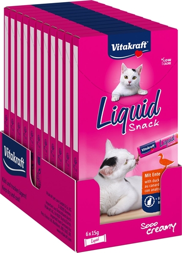 415195.jpg Vitakraft Cat Liquid Snack Eend & B-Glucaan - 11 x 6 stuks
