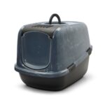 Savic Kattenbak Nestor Jumbo Marble Grijs / Zwart - 66,5 x 48,5 x 46,5 cm