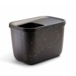 Savic Kattenbak Hop In Marble Zwart / Goud - 58,8 x 39 x 39,5 cm