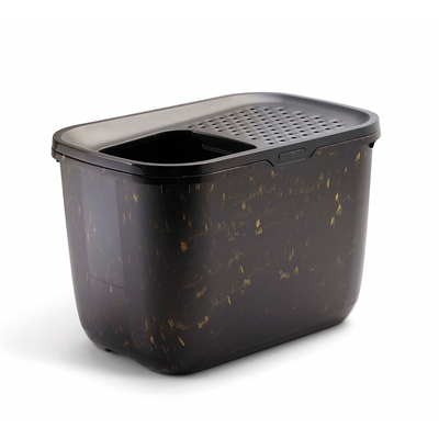 450113.jpg Savic Kattenbak Hop In Marble Zwart / Goud - 58,8 x 39 x 39,5 cm