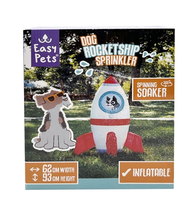 Easypets Summer Rocketship Sprinkler - 60 x 55 x 93 cm