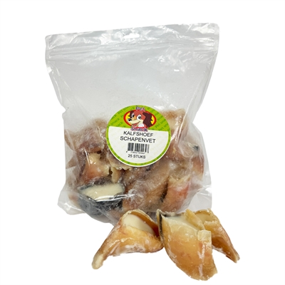 450355.jpg Petsnack Kalfshoeven Met Schapenvet Groot - 25 stuks