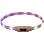 Trixie Lichtgevende Halsband Hond Usb Siliconen Oplaadbaar Meerkleurig - 65 x 1,6 cm