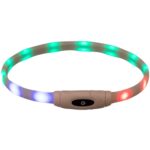 Trixie Lichtgevende Halsband Hond Usb Siliconen Oplaadbaar Meerkleurig - 65 x 1,6 cm