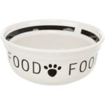 Trixie Voerbak Hond Food Keramiek Wit / Zwart - 600 ml 15 cm