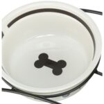 Trixie Voerbak Hond Food Keramiek Wit / Zwart - 600 ml 15 cm