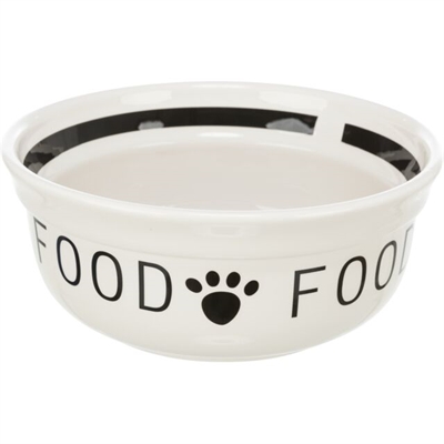 450415.jpg Trixie Voerbak Hond Food Keramiek Wit / Zwart - 2,6 l 25 cm