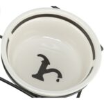Trixie Drinkbak Hond Water Keramiek Wit / Zwart - 2,6 l 25 cm