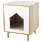 Trixie Kattenmand Huis Isa Houtlook Lichtbruin / Wit - 40 x 40 x 50 cm
