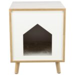 Trixie Kattenmand Huis Isa Houtlook Lichtbruin / Wit - 40 x 40 x 50 cm
