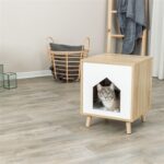 Trixie Kattenmand Huis Isa Houtlook Lichtbruin / Wit - 40 x 40 x 50 cm