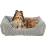 Trixie Hondenmand Vital Jonna Ribfluweel Grijs - 60 x 50 cm