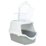 Trixie Kattenbak Vico Open Top Met Kap Lichtgrijs / Wit - 56 x 40 x 40 cm