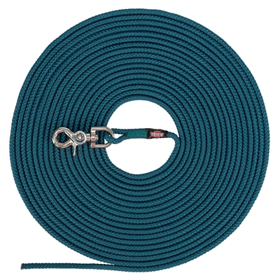 450954.jpg Trixie Hondenriem Sleeplijn Rond Zonder Handlus Petrol Blauw - 5 Mtr X 0,6 cm