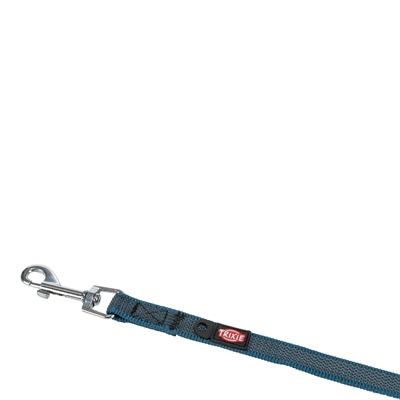 Trixie Hondenriem Sleeplijn Met Rubber Anti Slip Petrol Blauw - L/Xl 15 Mtr X 1,7 cm