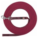 Trixie Hondenriem Sleeplijn Met Rubber Anti Slip Sangria Rood - S/M 10 Mtr X 1,5 cm