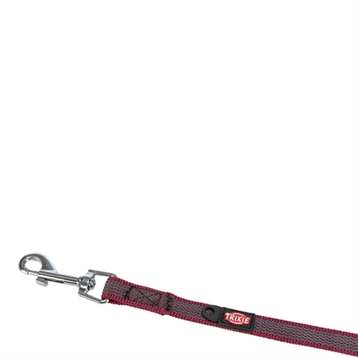 Trixie Hondenriem Sleeplijn Met Rubber Anti Slip Sangria Rood - S/M 10 Mtr X 1,5 cm