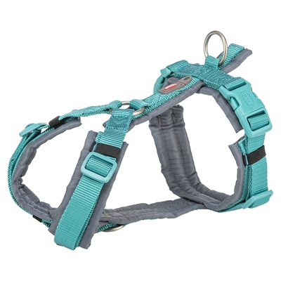 Trixie Hondentuig Premium Trekking Aqua Blauw / Grafiet Grijs - 44-53 x 2 cm