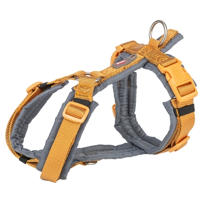 Trixie Hondentuig Premium Trekking Curry Geel / Grafiet Grijs - 62-74 x 2,5 cm