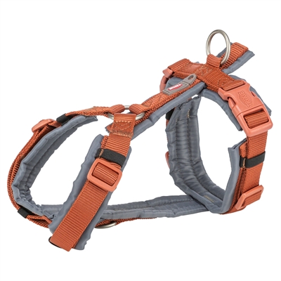 Trixie Hondentuig Premium Trekking Roest Bruin / Grafiet Grijs - 53-64 x 2 cm