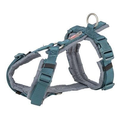 Trixie Hondentuig Premium Trekking Petrol Blauw/ Grafiet Grijs - 36-44 x 1,5 cm