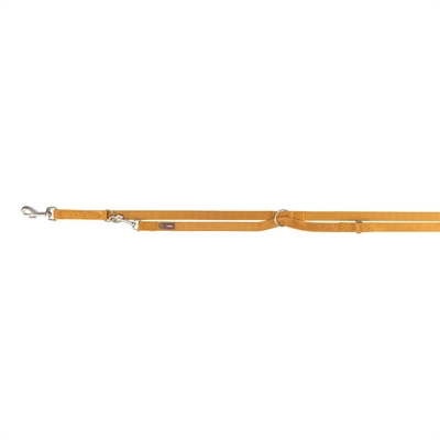 Trixie Hondenriem Premium Verstelbaar Curry Geel - 200 x 2,5 cm