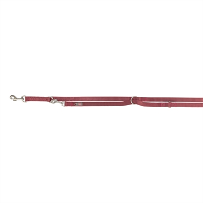 Trixie Hondenriem Premium Verstelbaar Sangria Rood - 200 x 2 cm