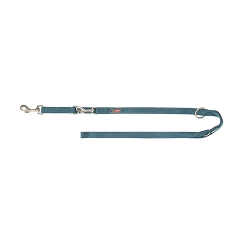 Trixie Hondenriem Premium Verstelbaar Petrol Blauw - 200 x 2,5 cm