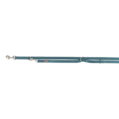 Trixie Hondenriem Premium Verstelbaar Petrol Blauw - 200 x 1,5 cm