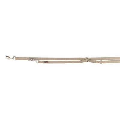 Trixie Hondenriem Premium Verstelbaar Zand Taupe - 200 x 1 cm