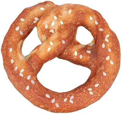 451414.jpg Trixie Denta Fun Pretzel Met Eendenborst - 9 cm 40 g 100 stuks