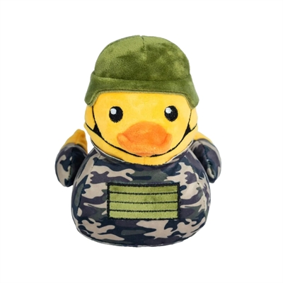 Fuzzyard Duck Commanduck Pluche - 16 x 15 x 17 cm