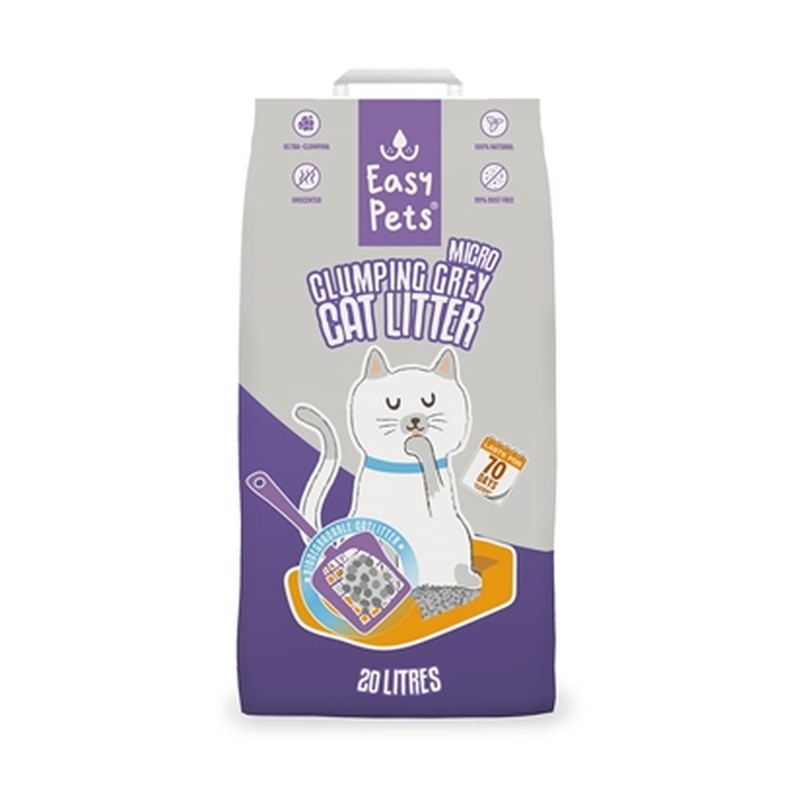 HuisdierXL VDM 452639 image derivative v1 Easypets Kattenbakvulling Clumping Grey Micro - 20 l