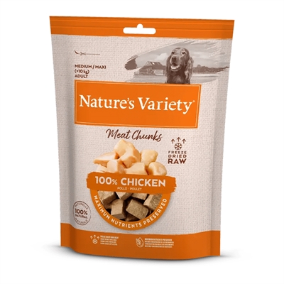 452790.jpg Natures Variety Freeze Dried Chunks Chicken - 50 g