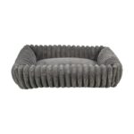 Trixie Hondenmand Lonni Ribfluweel Hoekig Grijs - 100 x 70 cm