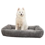 Trixie Hondenmand Lonni Ribfluweel Hoekig Grijs - 65 x 50 cm