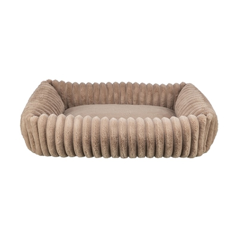 Trixie Hondenmand Lonni Ribfluweel Hoekig Lichtbruin - 100 x 70 cm