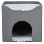 Trixie Kattenhuis Harvey Grijs-Wit / Zwart - 38 x 38 x 38 cm