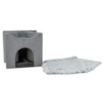 Trixie Kattenhuis Harvey Grijs-Wit / Zwart - 38 x 38 x 38 cm