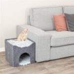Trixie Kattenhuis Harvey Grijs-Wit / Zwart - 38 x 38 x 38 cm