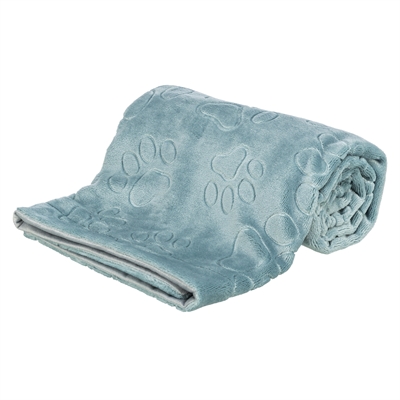 Trixie Hondendeken Barry Softpluche Blauw / Grijs - 100 x 75 cm