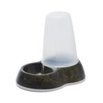 Savic Voerdispencer Loop Marble Zwart / Goud - 26 x 17,5 x 23 cm 1,5 l