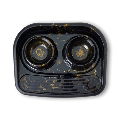 452992.jpg Savic Butler Voerbak En Drinkbak Met Plateau Marble Zwart / Goud - 45 x 36 x 8 cm 2 x 300 ml