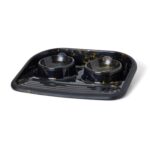 Savic Butler Voerbak En Drinkbak Met Plateau Marble Zwart / Goud - 45 x 36 x 8 cm 2 x 300 ml